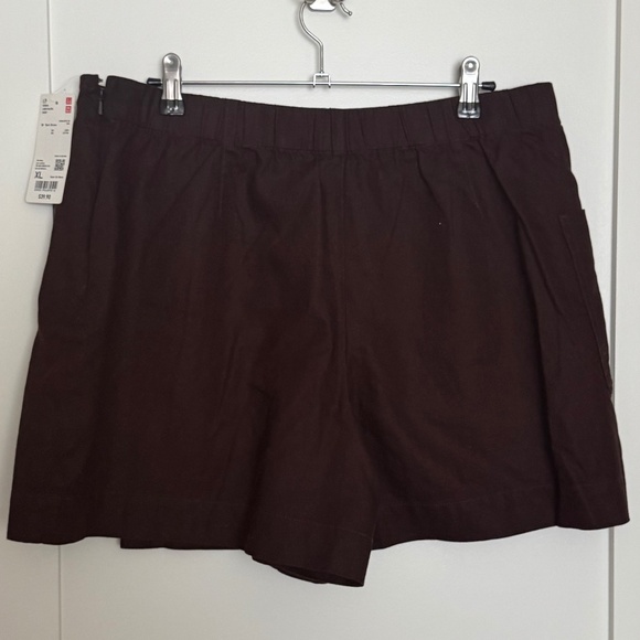 Uniqlo Linen Blend Skort - Dark Brown - Picture 3 of 4